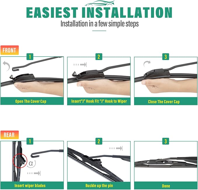 24" 18" 13" Windshield Wiper Blades Replacement - Image 7