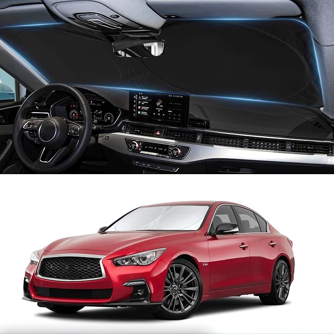 Custom Fit Infiniti Q50 Windshield Sunshade by INSAUTO
