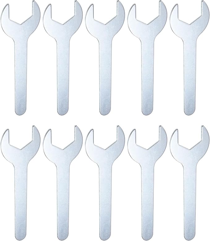 HARFINGTON 10pcs Small Wrench 24x115x2.8mm Metric U-Shaped Single Open Ended by HARFINGTON