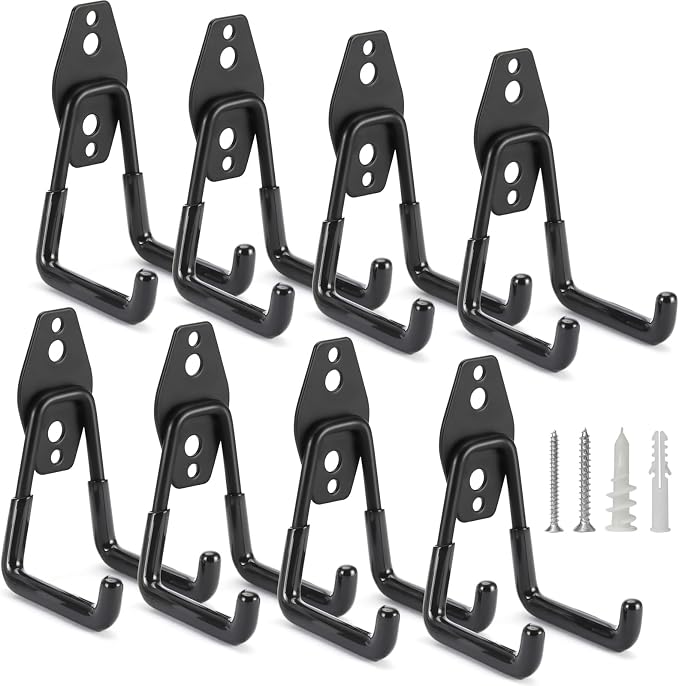8 Pack Heavy Duty Garage Hooks Storage Organizer Wall Mount Power and Garden by LUPYJI