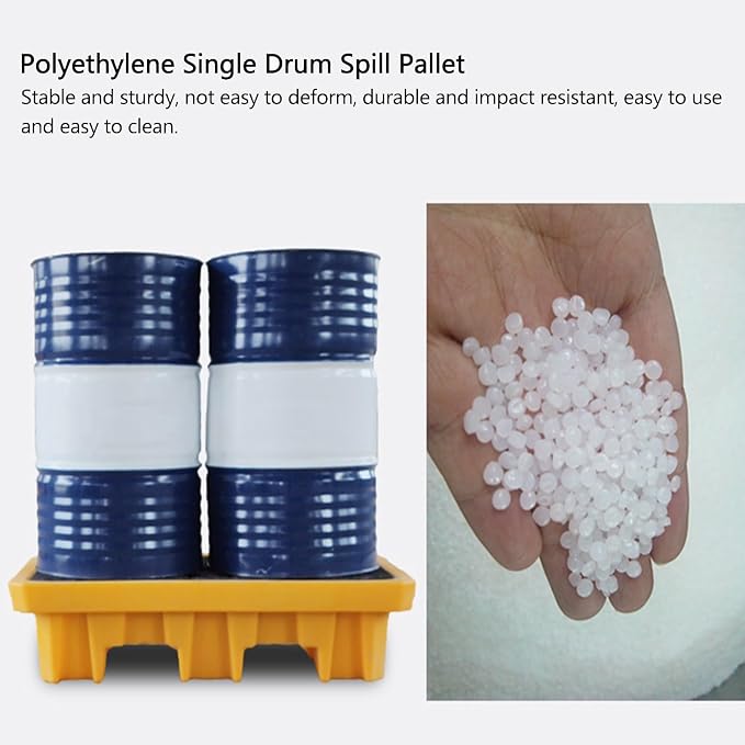 2 Drum Containment Spill Pallet, Polyethylene Low Profile Paint Bucket Tray - Image 4