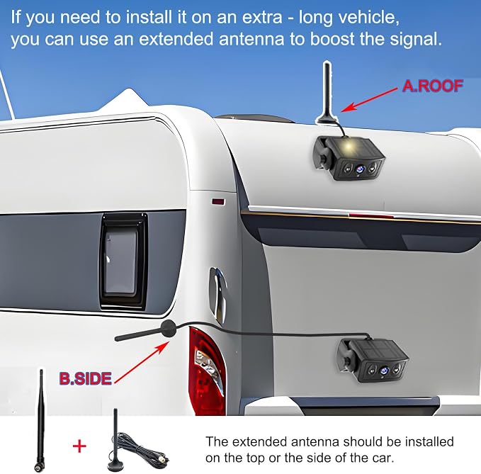 Wireless Backup Camera for Trucks & RVs, Solar - Image 6