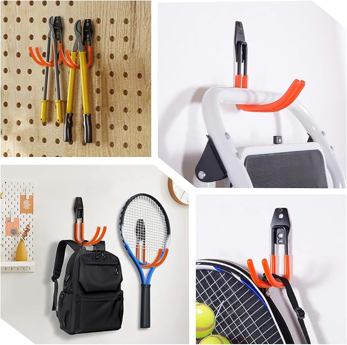 Garage Storage Utility Hooks，Garage Garden Tool Organizer，Steel Wall Mount Hooks - Image 6