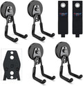 3-H Heavy Duty Magnet Garage Hooks 4 Pack, Large Strong Magnetic Hooks by 3-H