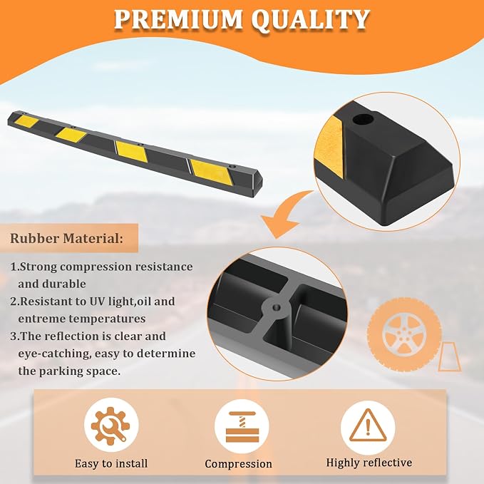 HAQQI   Rubber Parking Curb 72” - Image 4