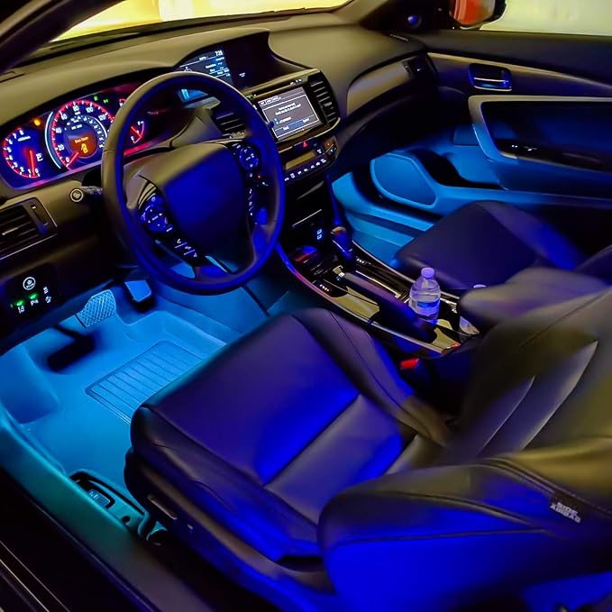 Nilight - TR-06 4PCS 48 LED Interior Lights DC 12V Multicolor Music Car Strip - Image 7