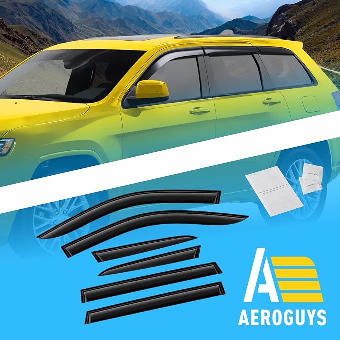 Extra Durable Window Deflectors Tape-On Window Visors Rain Guards Fit - Image 8