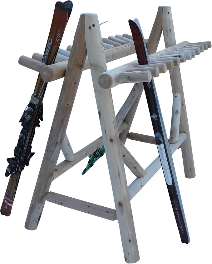 22-Place Freestanding Ski Log Racks, Pole Ski Holders, Garage Racks - Image 7
