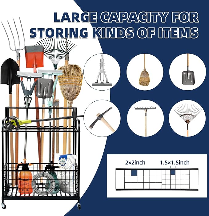 Heavy Duty Garden Tool Storage and Organizer, Yard Tool Organizer - Image 4