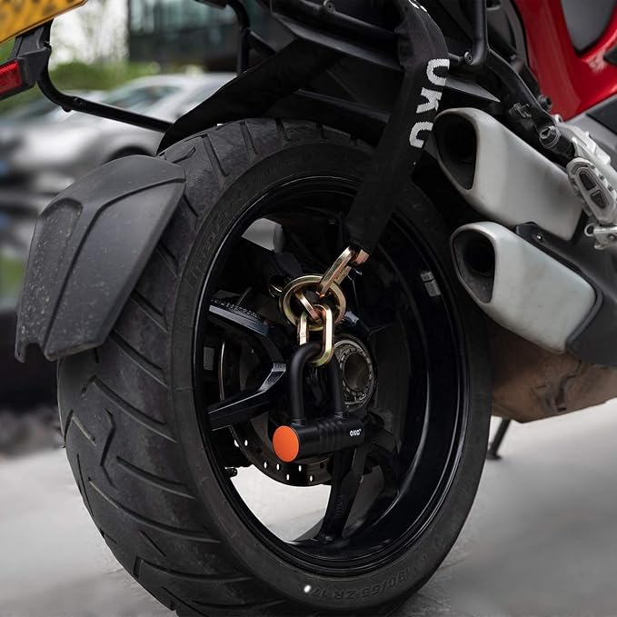 OKG Ultra Security Motorcycle Chain Lock, 4 Keys, 5 ft x 1/2in Thick Motorcycle - Image 7