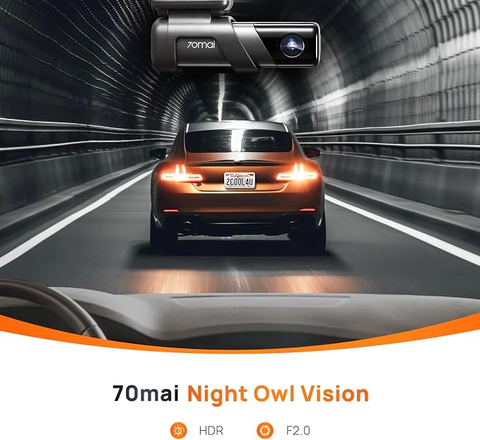 70mai Dash Cam M500, 2.7K Dash Cam Front, Dash Camera - Image 3