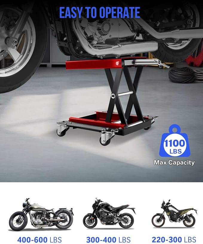 1100LBS Motorcycle Scissor Lift Jack - Image 5