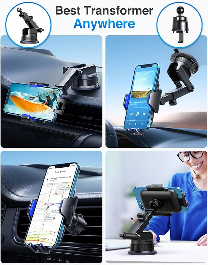 VANMASS Ace Car Phone Holder Mount New Upgraded Handsfree Cell Phone Holder Car - Image 3