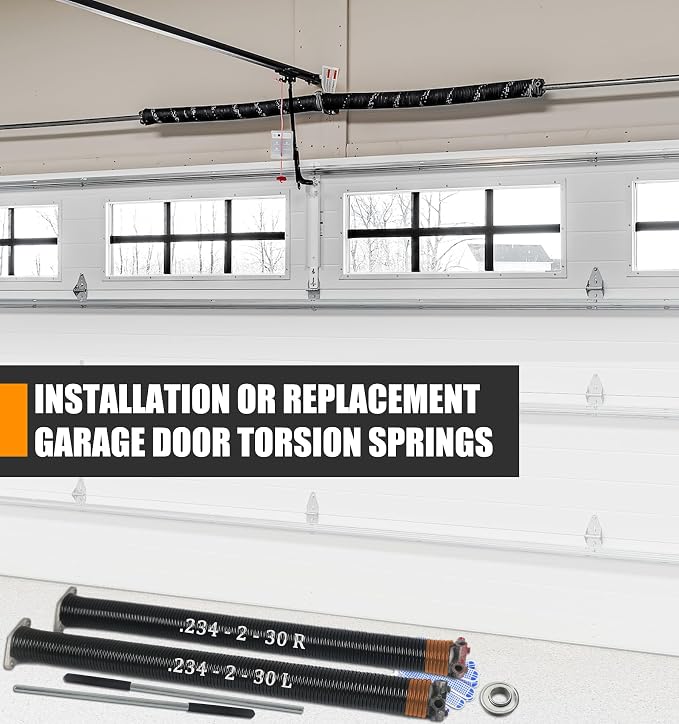 Garage Door Torsion Spring Set, Pair of 2" Electrophoresis Coated Garage Door - Image 7