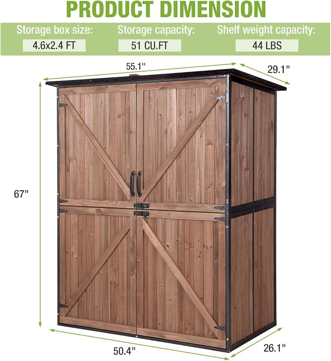 Outdoor Storage Shed Large Cabinet - Image 6