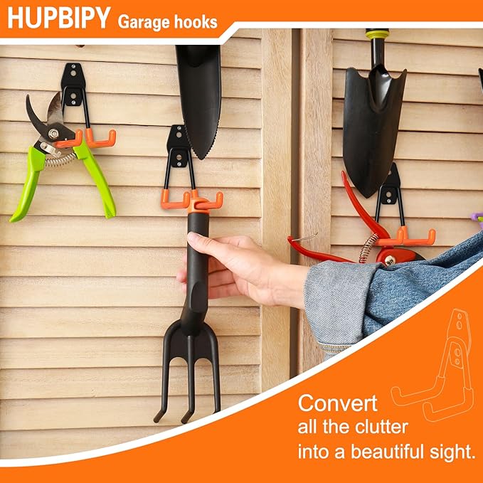 Heavy Duty Garage Hooks 4 Pack, 5.1 inch Medium U Shaped Hanger, Wall Mounted - Image 4