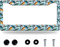 Fishing License Plate Frame Funny Fish License Plate Frames Stainless Steel by BRAGHRTED