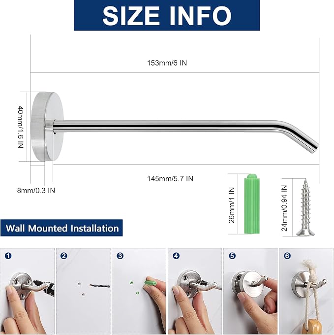 NearMoon Coat Hooks, Wall Hooks - Image 2