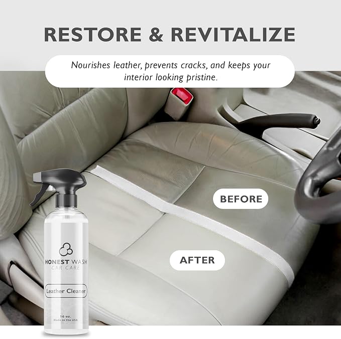 Honest Wash Car Leather Cleaner – Cleans, Conditions, & Restores Leather | - Image 3