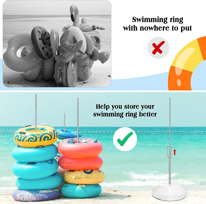 Pool Float Storage Rack 13 x 78 Inch Pool Float Holder Stainless Steel - Image 5