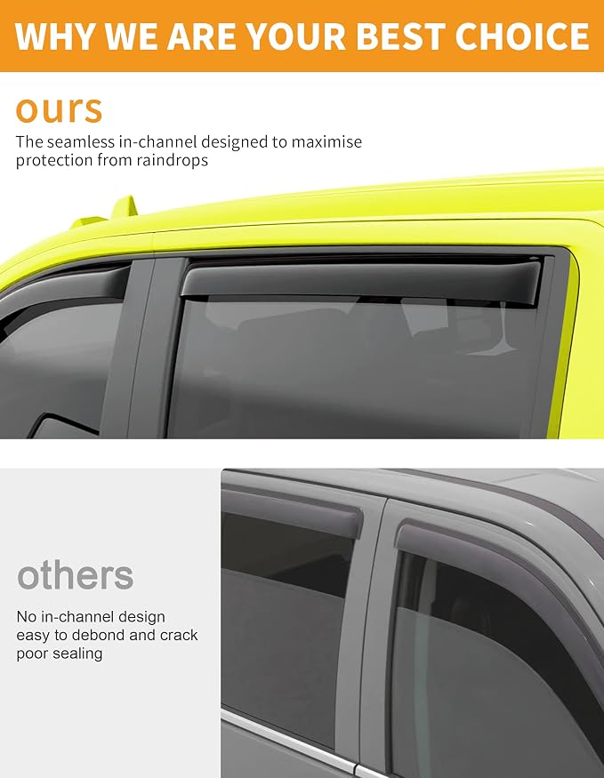 in-Channel Window Rain Guards Fit - Image 4