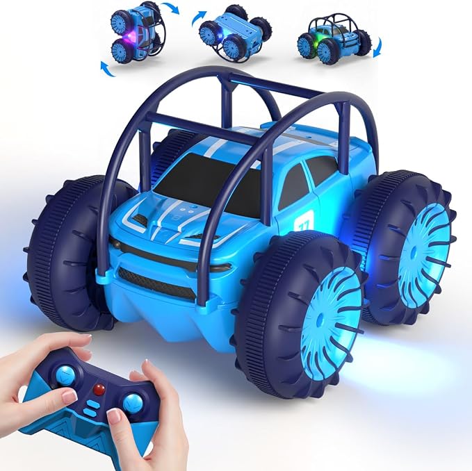 MaxTronic Amphibious Remote Control Car, Rechargeable RC Cars Toy 360° Flips by MaxTronic