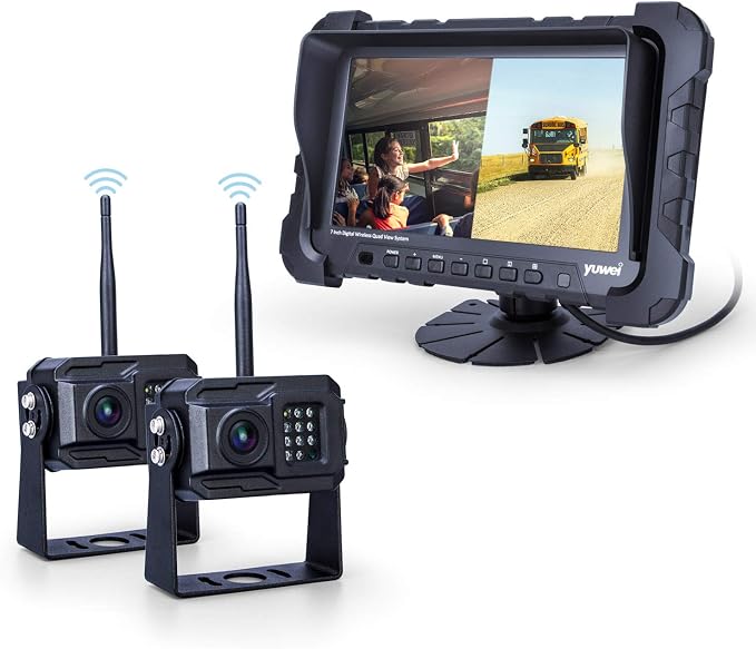 Yuwei Digital Wireless Backup Camera System, YW-77214 Dual HD 720P Camera by yuwei
