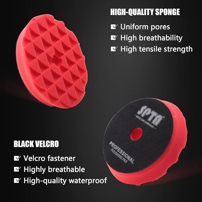 Buffing Polishing Pads, SPTA 6 Inch 150mm Body Repair Polishing Pad Set Made - Image 4
