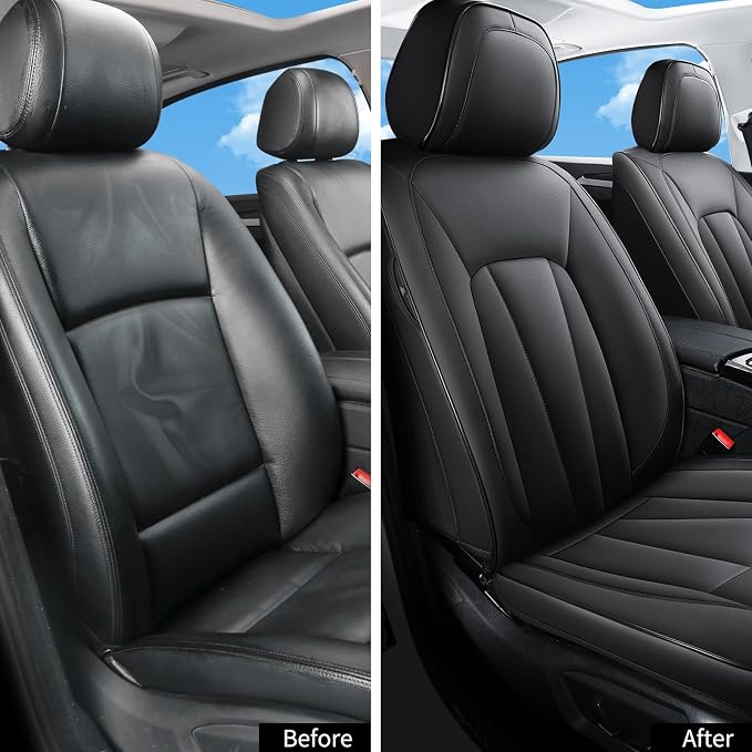 Front Car Seat Covers, Waterproof Leather Car Seat Covers, Comfortable - Image 5