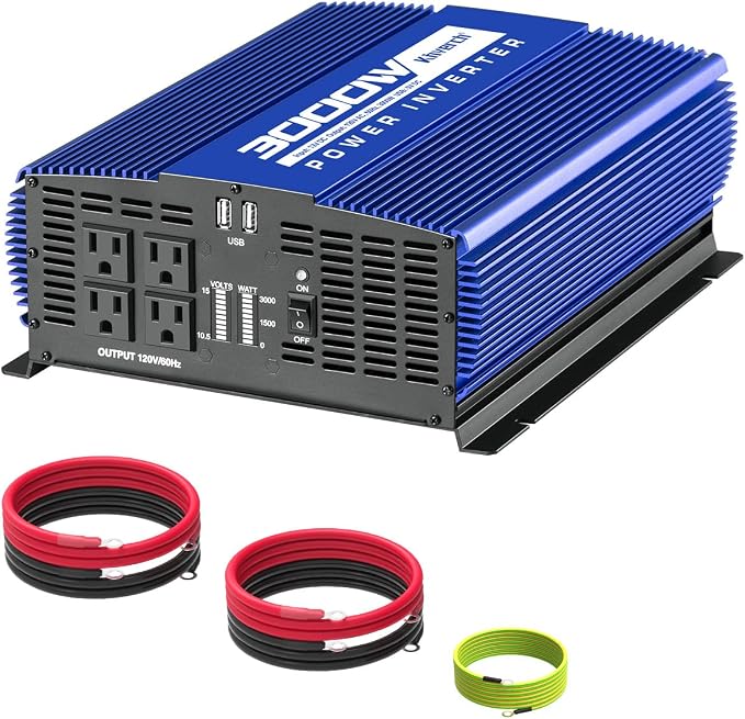 3000W Power Inverter 12V DC to 110V AC Car Battery Inverter by kinverch