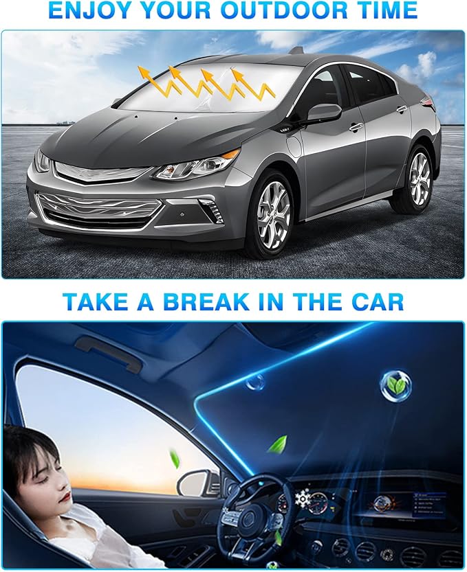 KUST Windshield Sun Shade for Chevy Volt 2016–2019 Window Shade Sun Visor Cover - Image 7