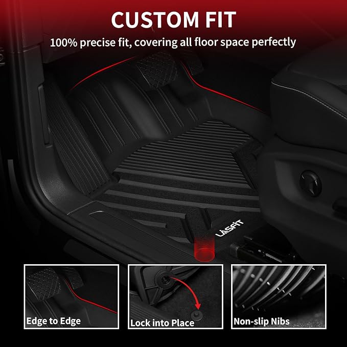 LASFIT Floor Mats Fit for Volkswagen Tiguan 2024 2023 2022 2021 2020 2019 2018 - Image 2