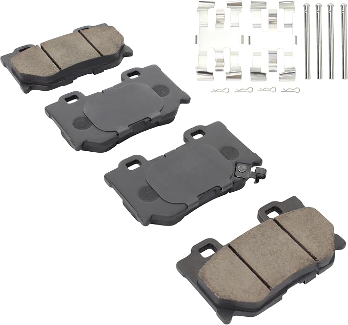 Premium Semi-Metallic Rear Brake Pads Compatible - Image 2