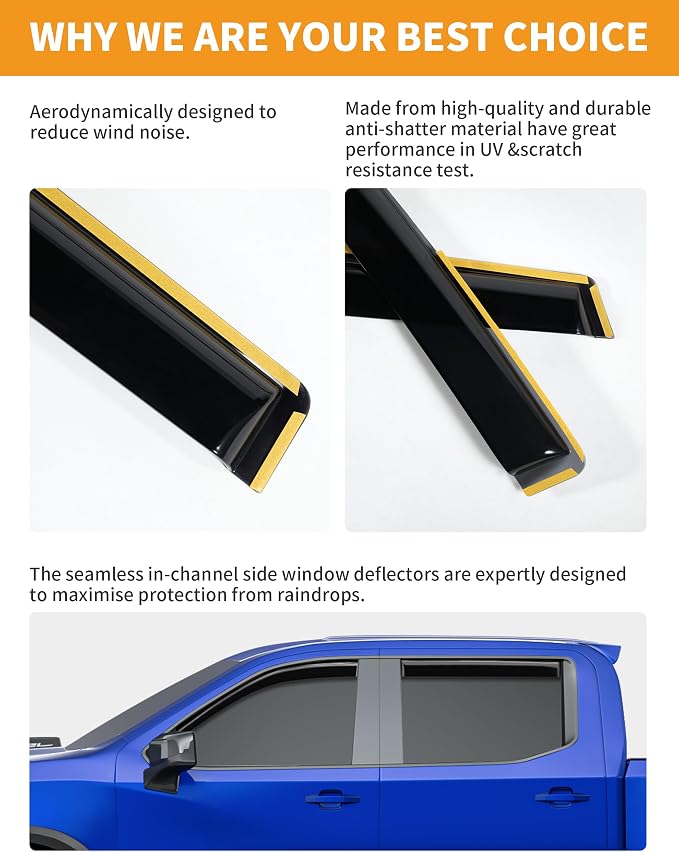 in-Channel Window Rain Guards Fit - Image 5