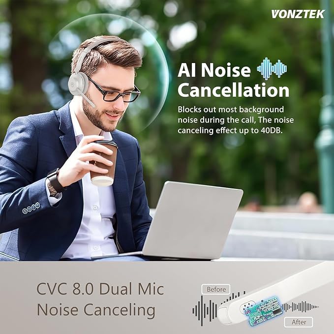 Bluetooth Headset, Wireless Headset - Image 2
