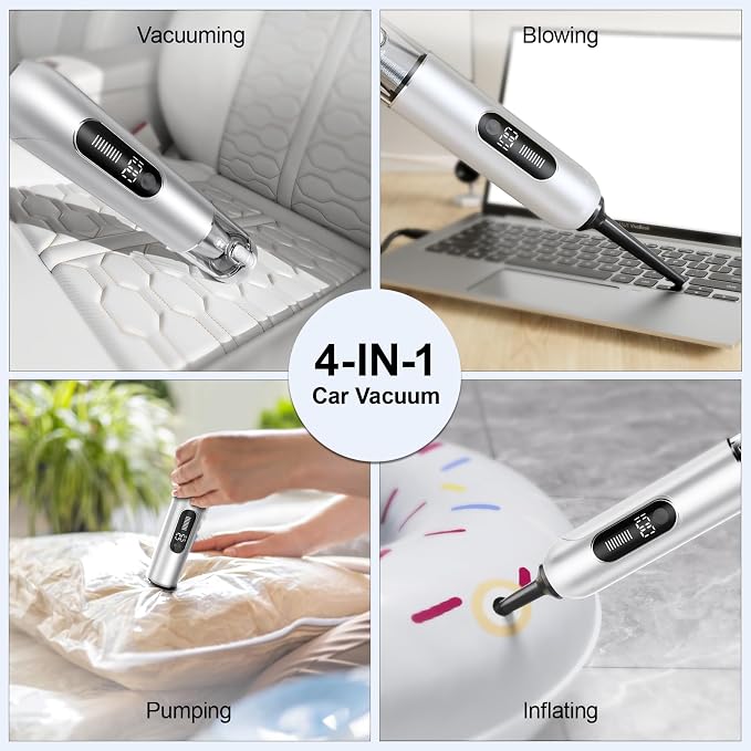 Cordless Handheld Car Vacuum, 16000PA 2-in-1 Blow & Suction, Brushless Motor - Image 3