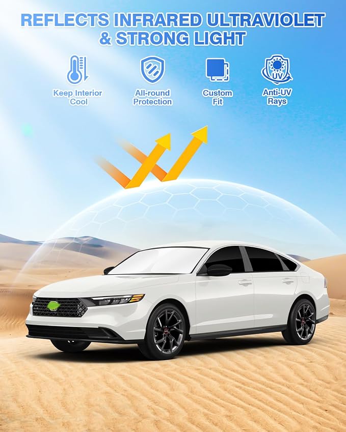 Sunshades for Honda Accord 2023-2025 2026 Accessories Windshield Sun Shade Side - Image 2