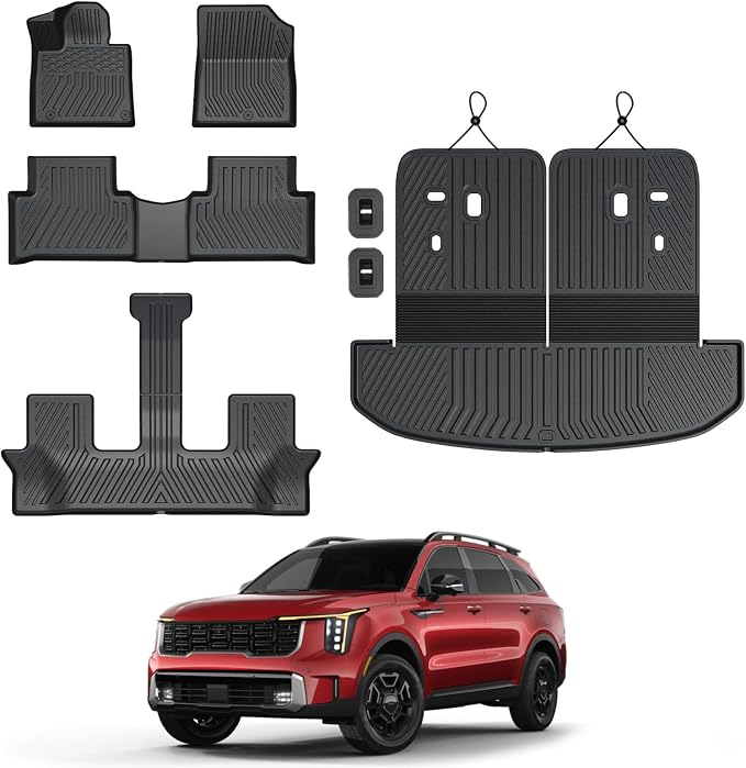 GALVAGNIATE Floor Mats for 2021-2024 2025 Kia Sorento 6-Seat/7-Seat, All by GALVAGNITE