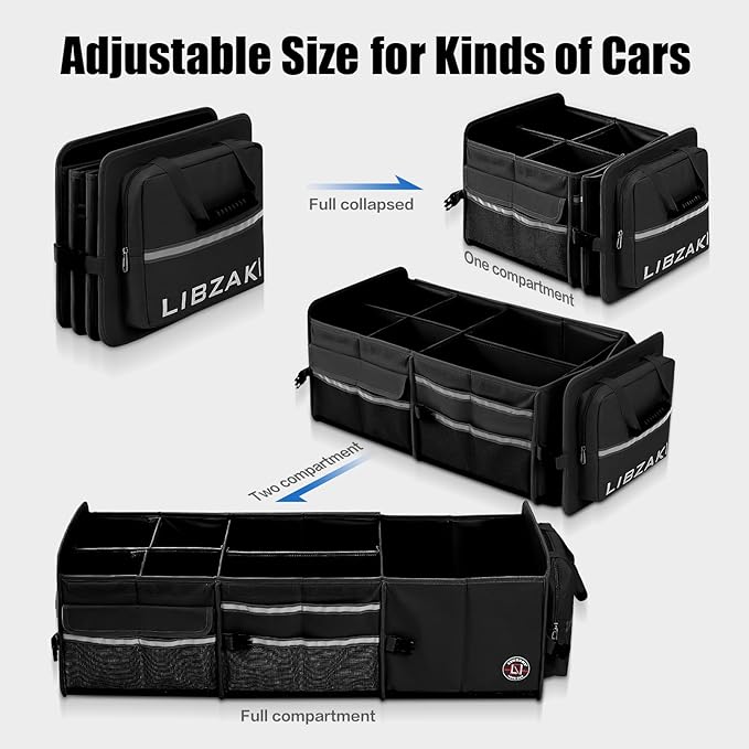 LIBZAKI Oversize 4 in 1 Car Trunk Storage Organizer - Image 3