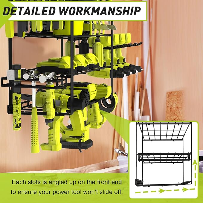 5 Layers 2 IN 1 Power Tool Organizer Wall Mount - Image 7