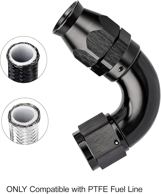 EVIL ENERGY 10AN 120 Degree PTFE One Piece Full Flow End Hose Fitting Aluminum - Image 5