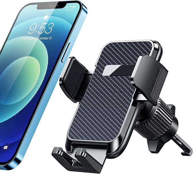 Qifutan Car Phone Holder with Anti-Slip Rubber, 360 Rotating Ball Joint by Qifutan