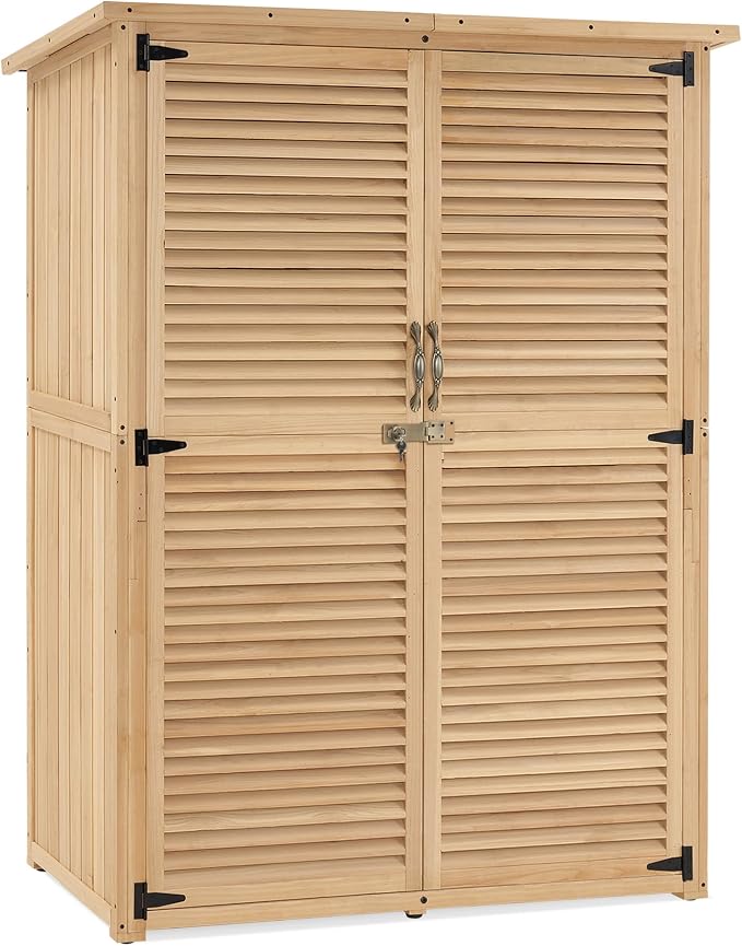 MCombo Outdoor Storage Cabinet, Wooden Storage Shed by MCombo