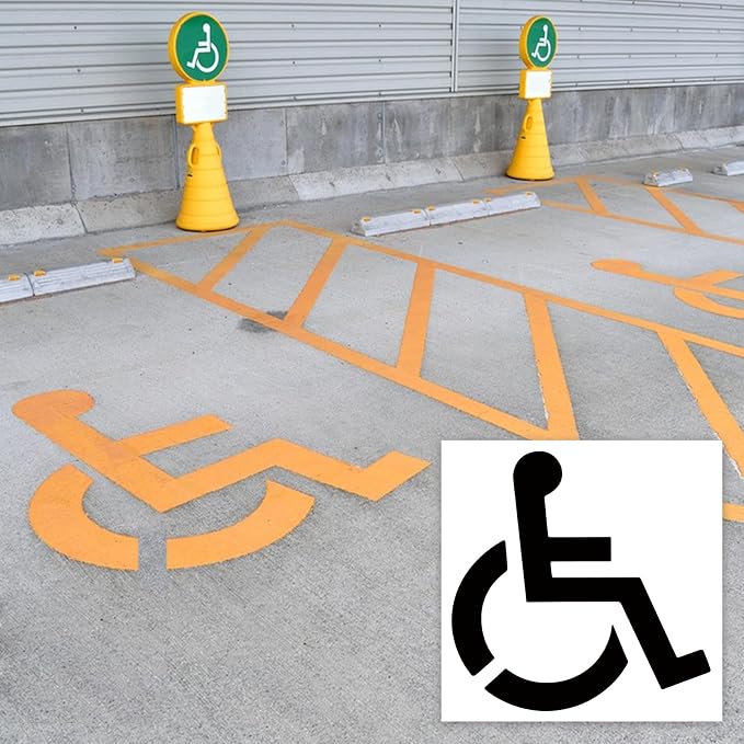 Large Handicap Parking Stencil, 36 Inch Reusable Silicone Disabled Symbol - Image 6