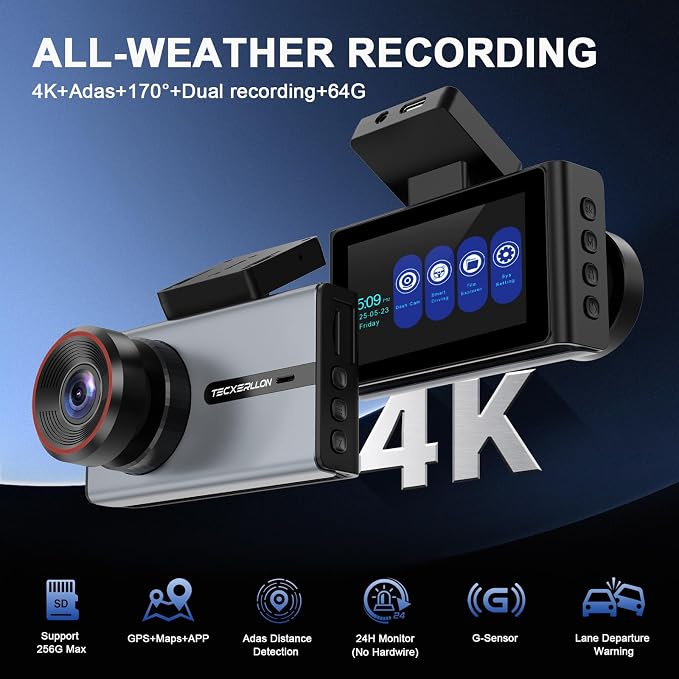 Dash Cam, 4K Dash Cam Front and Rear - Image 2