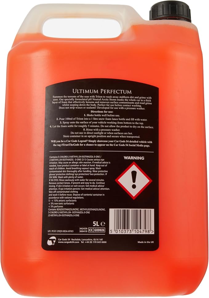 Car Gods Arctic Storm Super Thick Snow Foam Shampoo Orange Scent 170 Fl Oz - Image 2