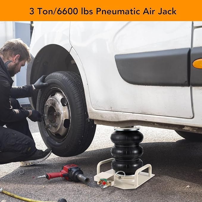 Air Jack, Heavy Duty 3 Ton/6600 lbs Air Bag Jack-3-Ply Pneumatic Lift up to - Image 2