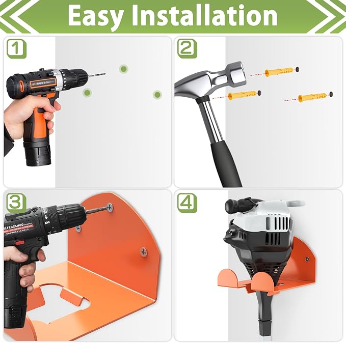 Trimmer Rack Wall Mount Heavy Duty Weedeater Hanger - Image 7