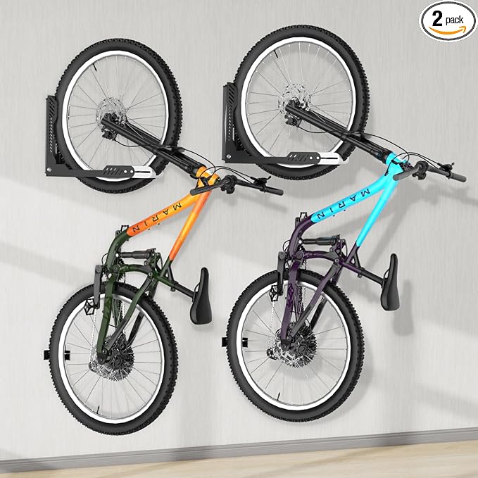 Bike Wall Mount 2 Pack Swivel Bike Rack by ALIXUEQINAutomotiveProducts