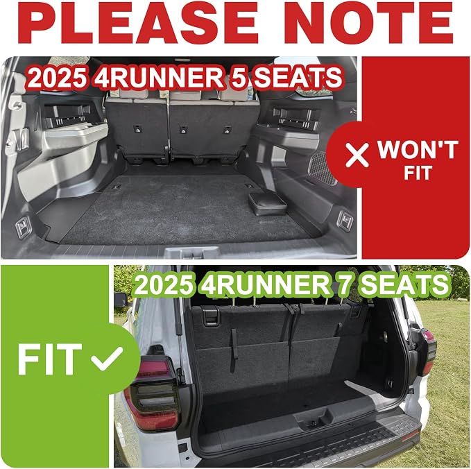 TripleAliners Trunk Mat & Rear Seatback Mat Fit - Image 3